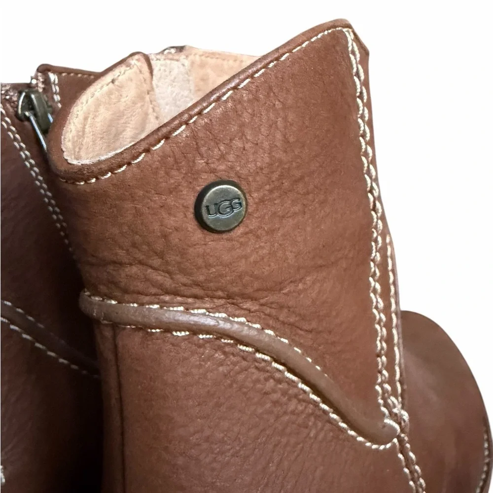 UGG Annie Brown Ankle Booties Size 7 - Picture 5 of 10